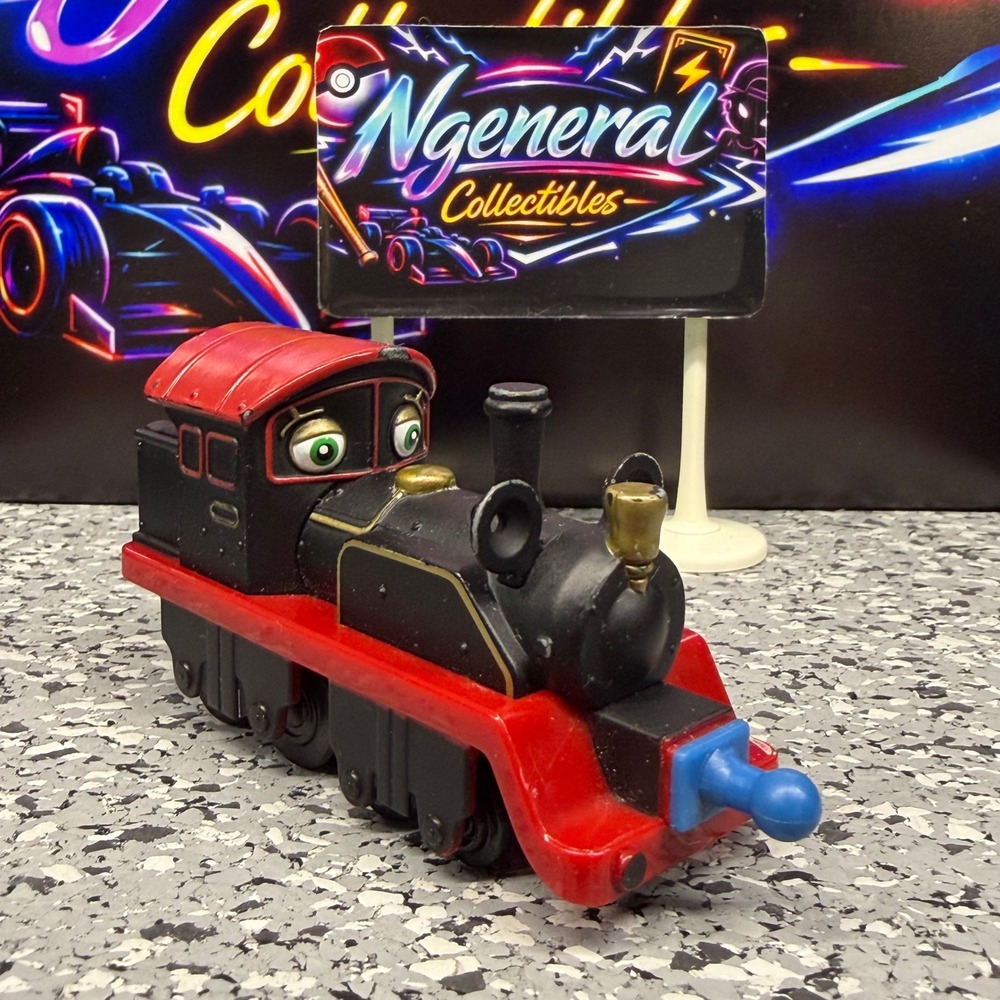 Learning Curve Chuggington Die-Cast Olwin Toy Train Engine Black Red 2010
